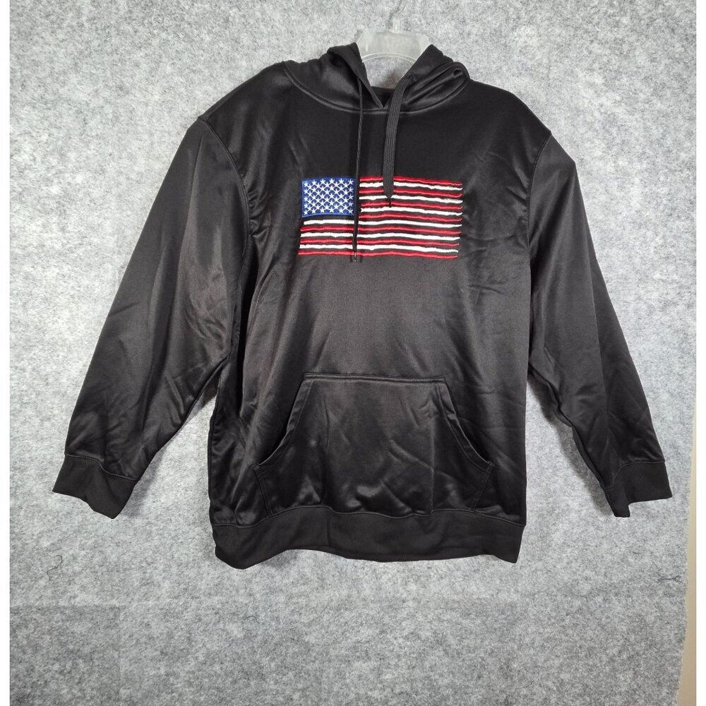 Ranger by RZ Outdoors Large American Flag Long Sleeves Hoodie Pullover Sz XL